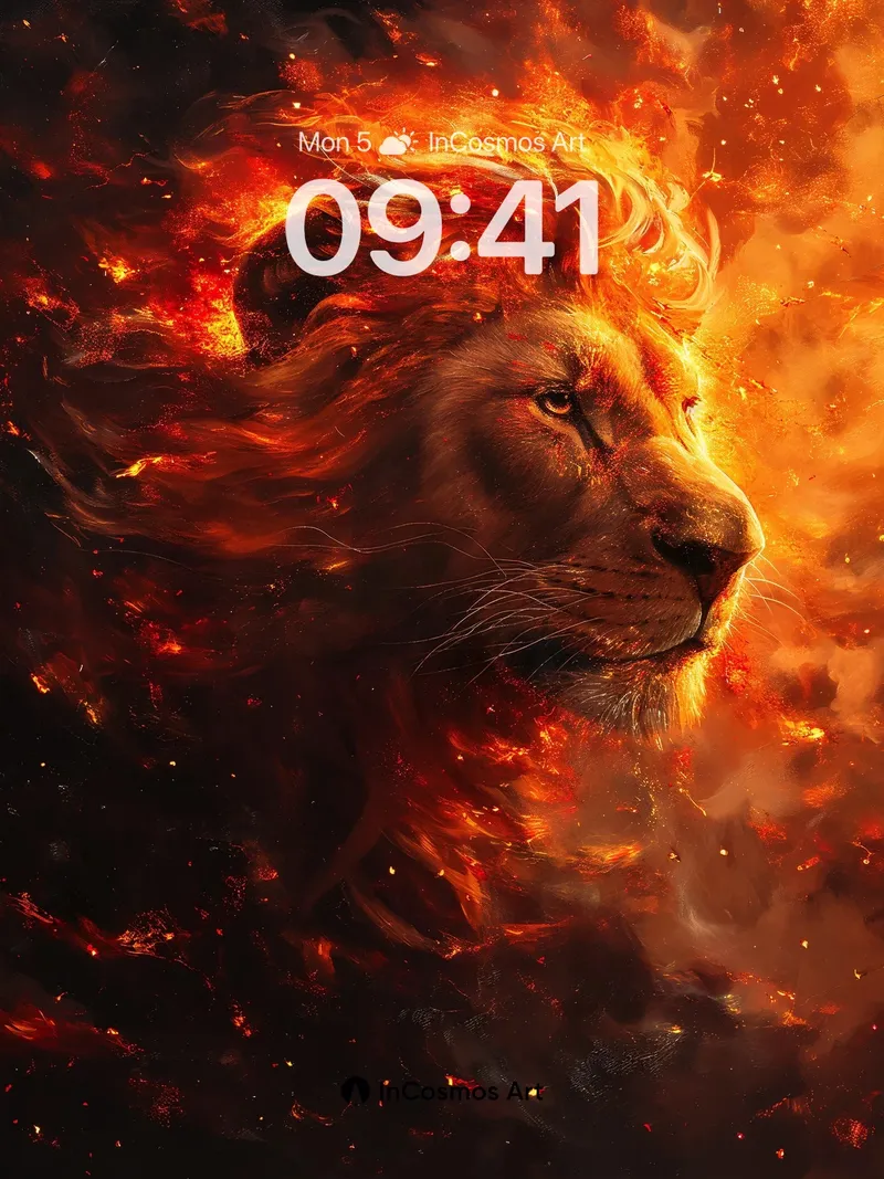 Fiery Sovereign Wallpaper with Living Embers