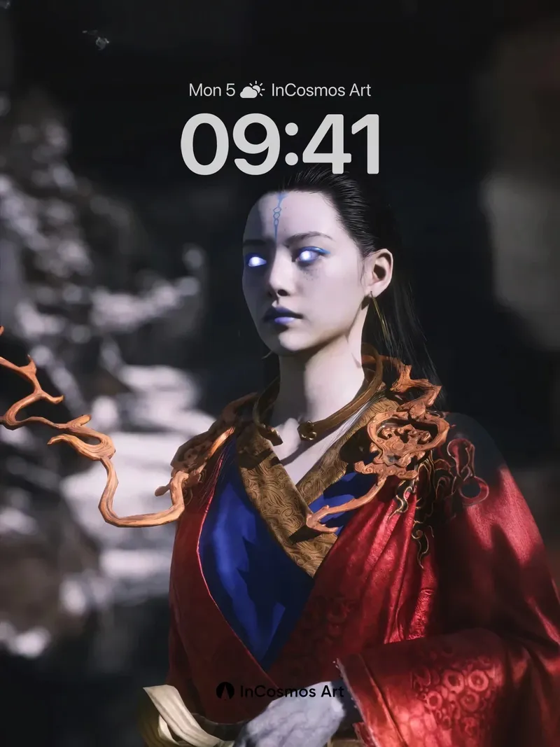 Luminous Serpent Wallpaper with Celestial Eyes