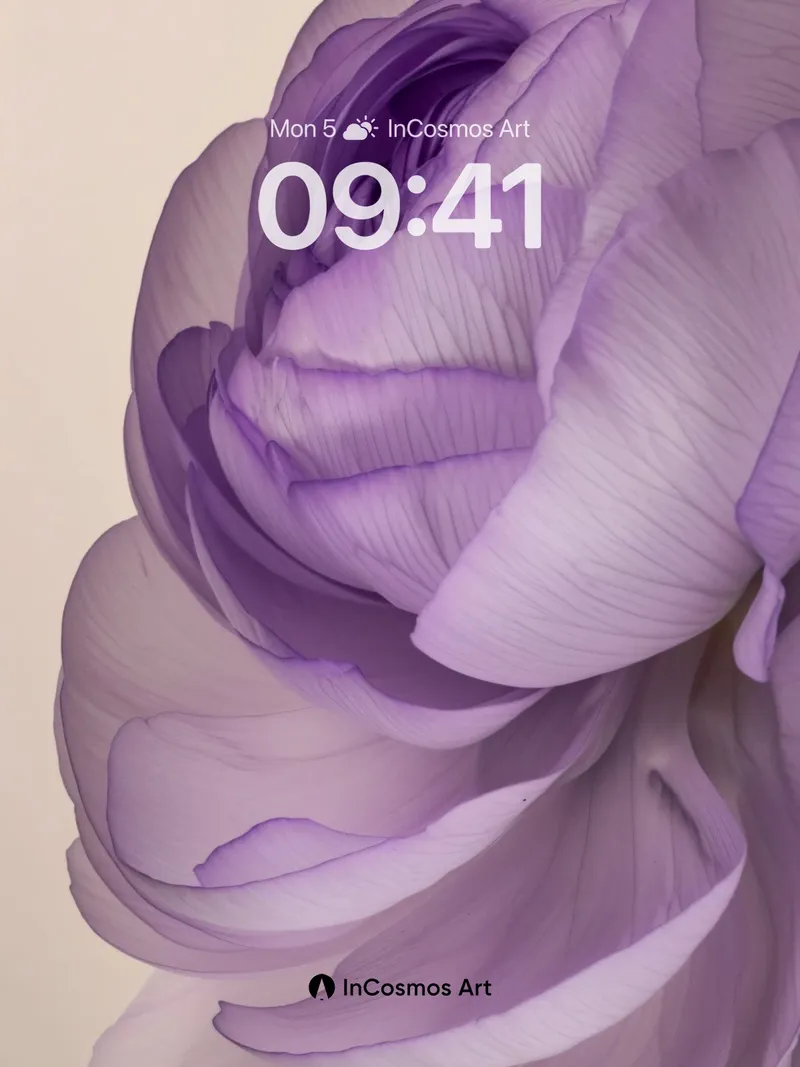 Lavender Hush Wallpaper with Ethereal Petals