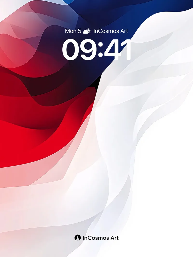 Crimson Veil Wallpaper with Floating Light