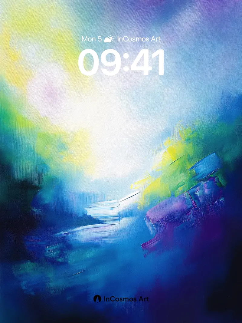 Luminous Abyss Wallpaper with Ethereal Light Veils