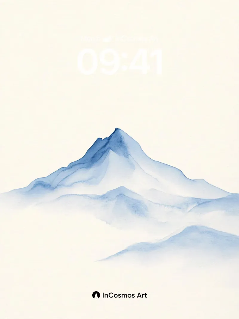Serenity Peak Wallpaper with Mist Veil