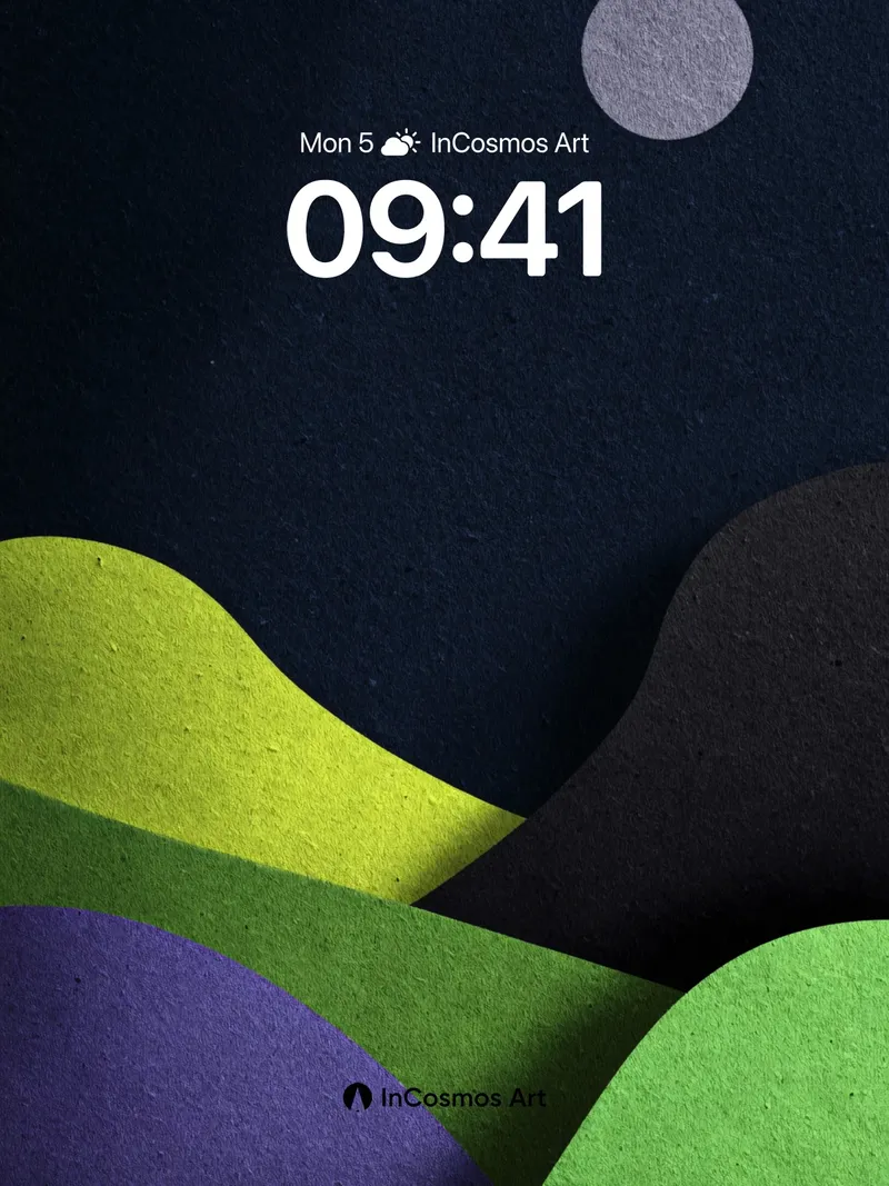 Nocturnal Velvet Wallpaper with Moonlit Hills