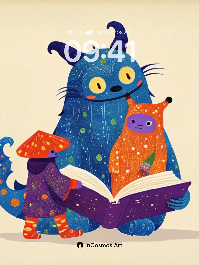 Whimsical Wonder Wallpaper with Storybook Creatures