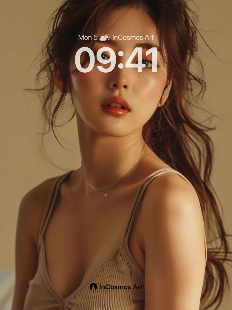 Golden Hush Wallpaper with Soft Light Trails