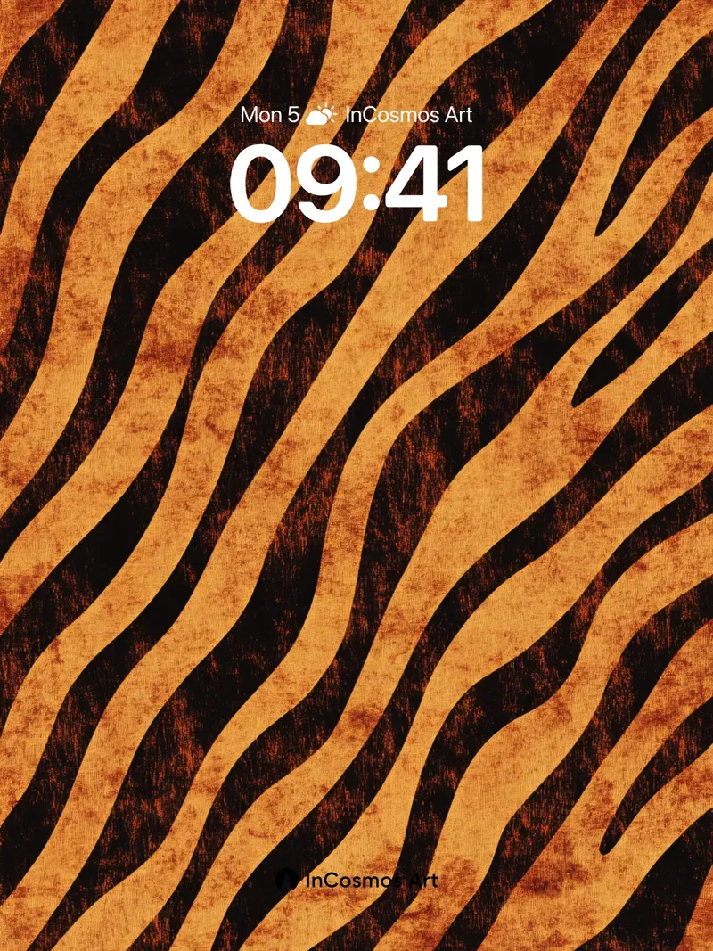 Rustic Pulse Wallpaper with Wavy Stripes