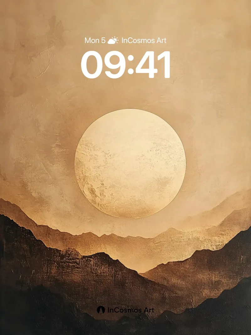 Golden Hush Wallpaper with Moonlit Canyons