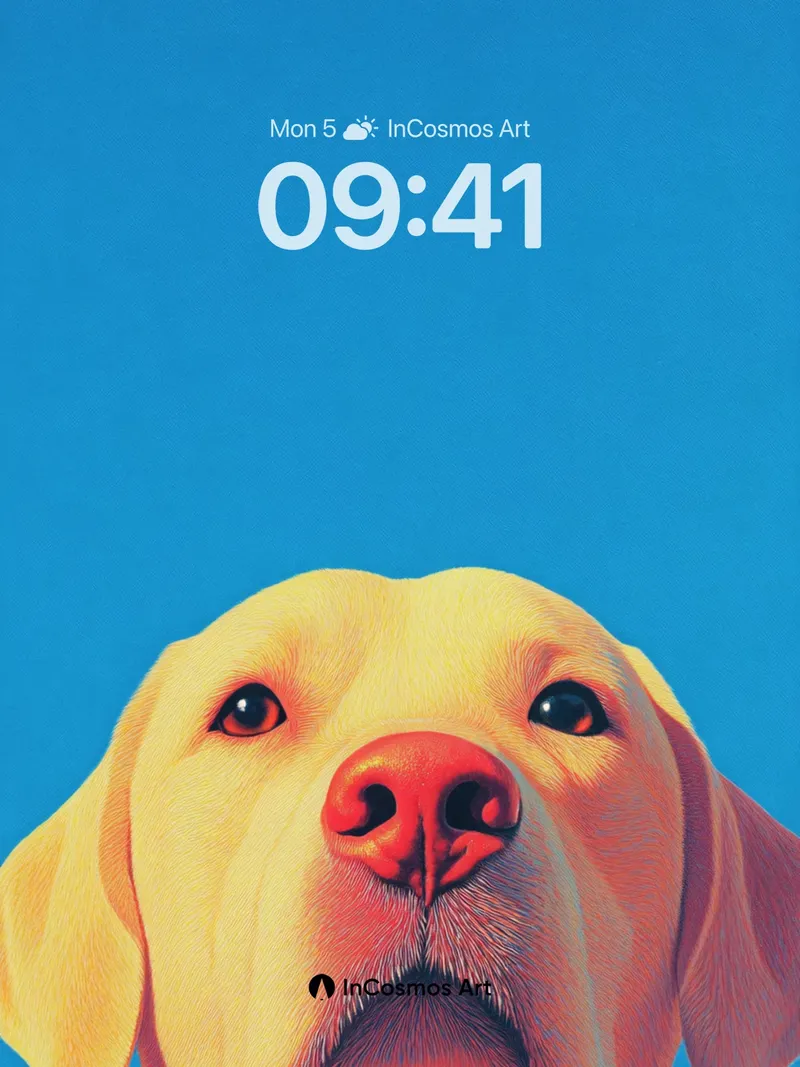 Sunlit Gaze Wallpaper with Sky-Blue Depth