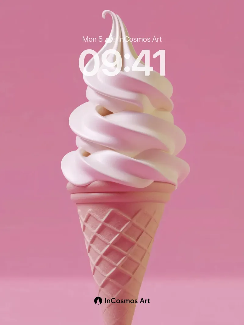 Soft Glow Wallpaper with Swirl of Cream