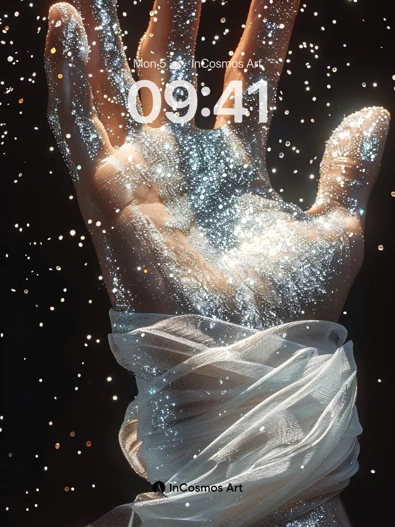 Stellar Dust Wallpaper with Ethereal Veil