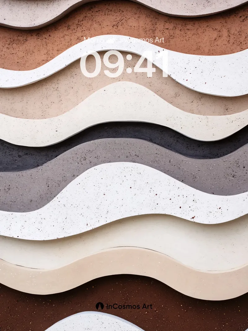 Sculpted Earth Wallpaper with Wave Form