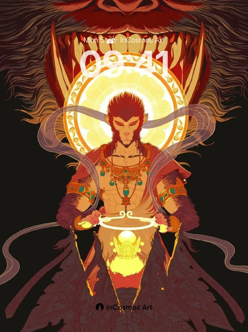 Fiery Monarch Wallpaper with Divine Aura