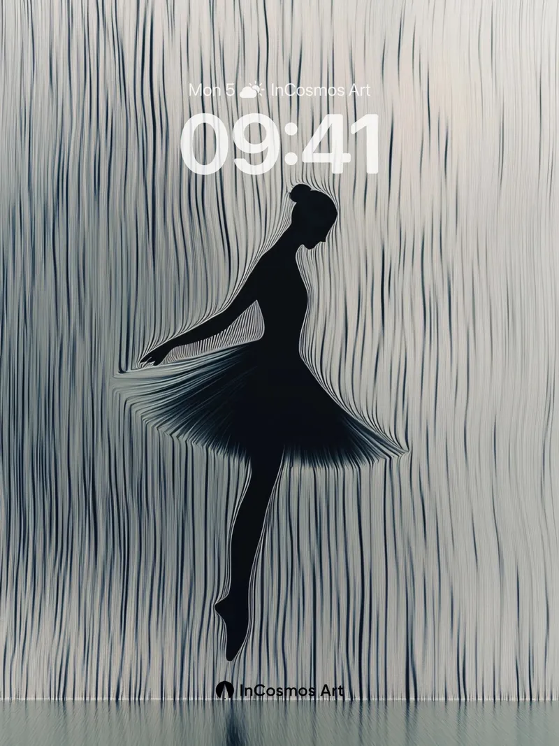 Silhouetted Grace Wallpaper with Waterline Reflection