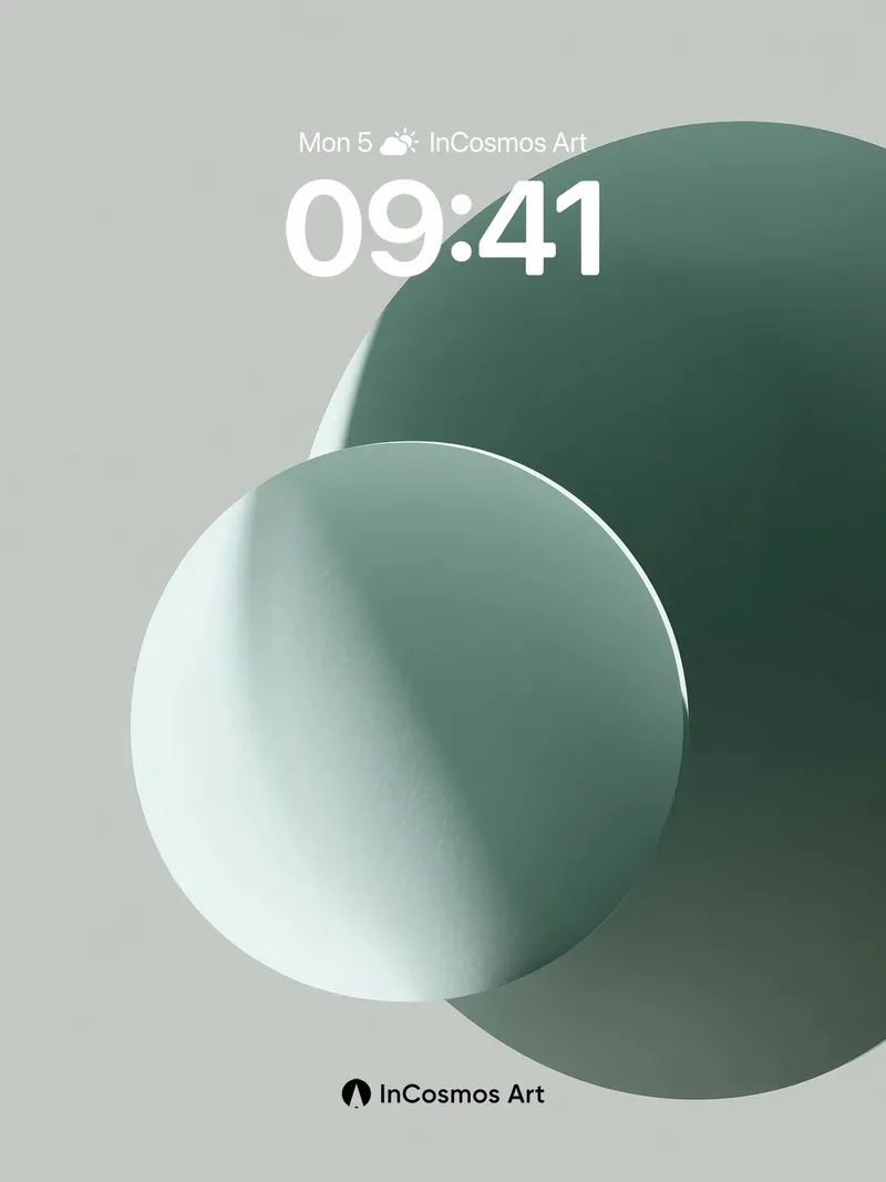 Serene Gradient Wallpaper with Floating Circles