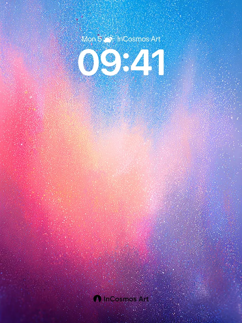 Cosmic Bloom Wallpaper with Starlight Veins