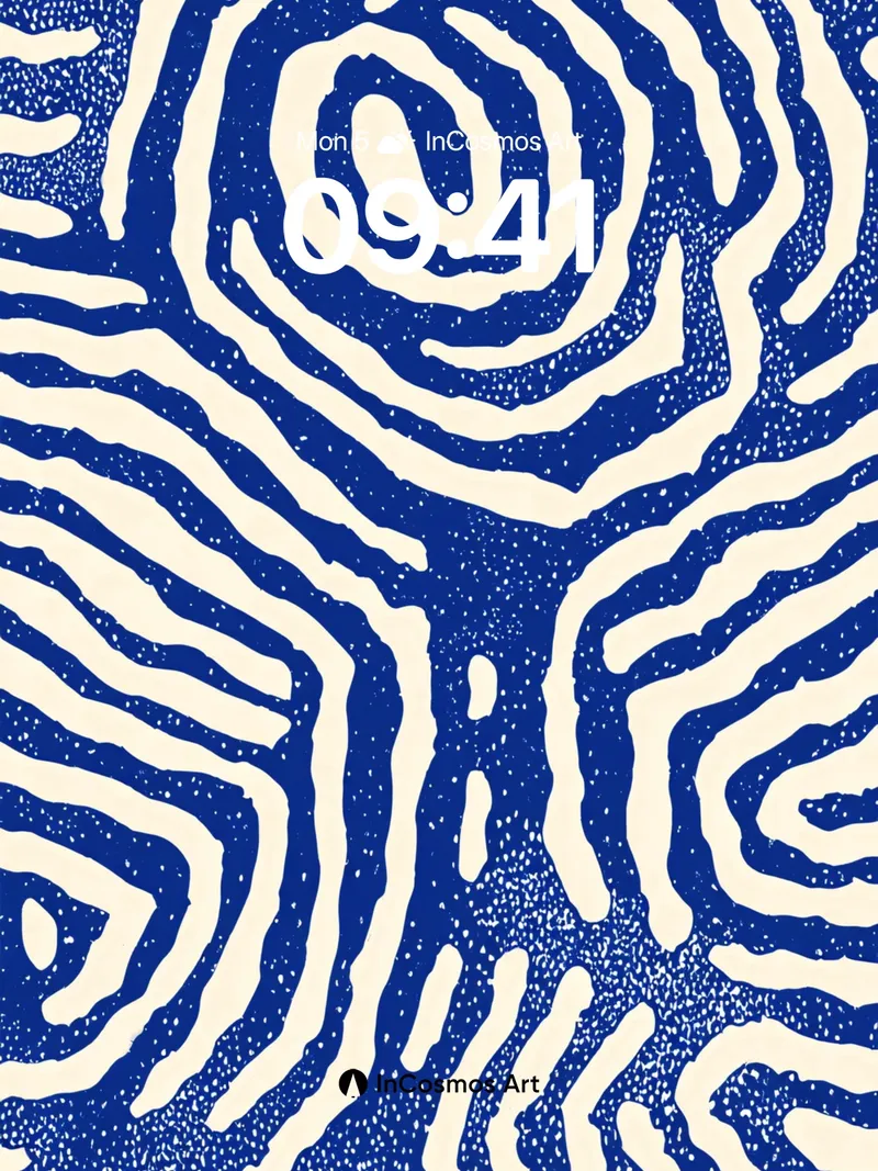 Whirlpool Echo Wallpaper with Ink Speckles