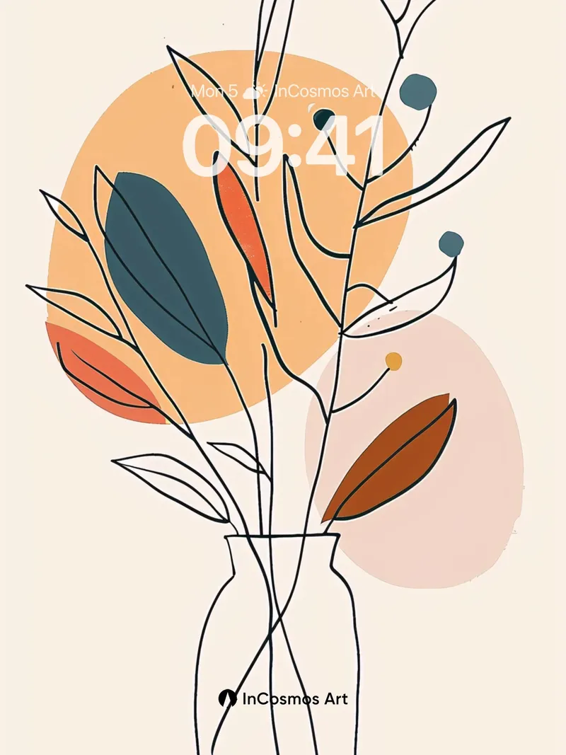 Serene Lineage Wallpaper with Earth-Toned Botanicals