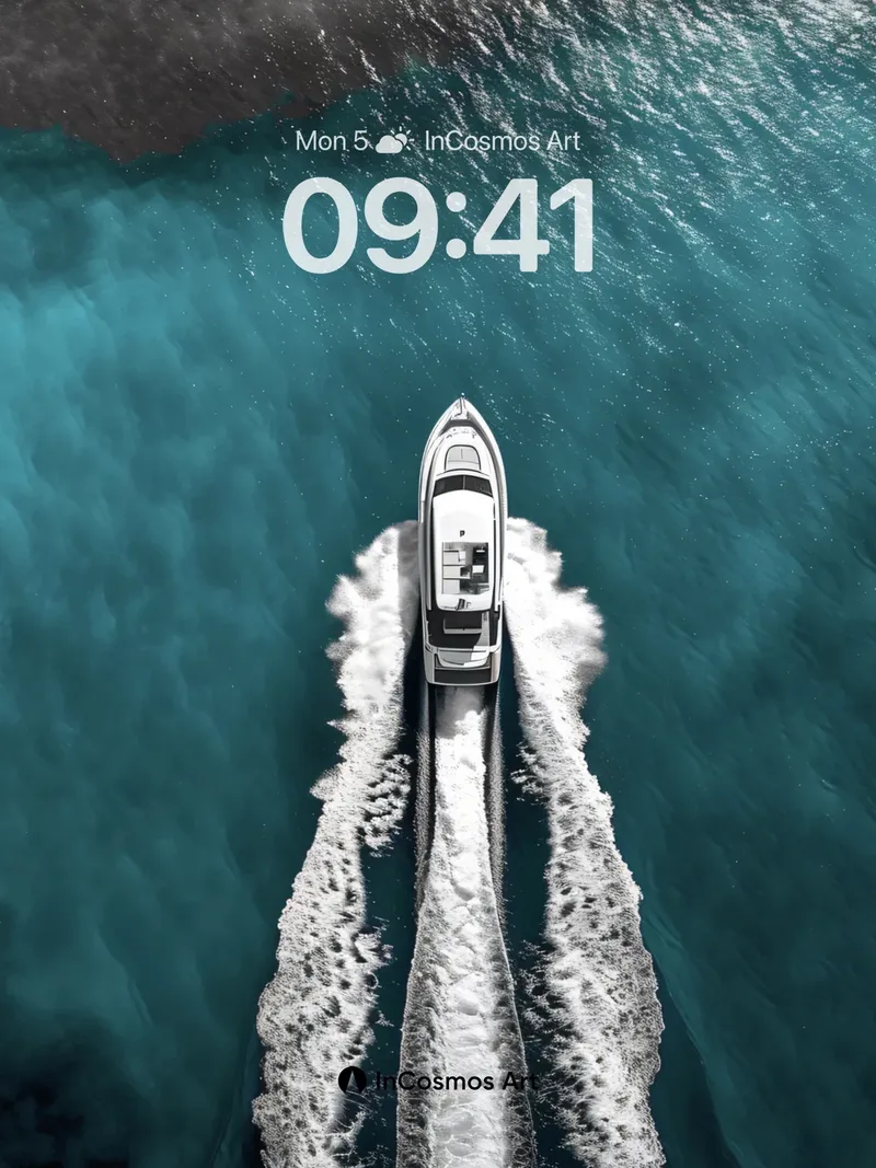 Cruising Serenity Wallpaper with Ocean Trails