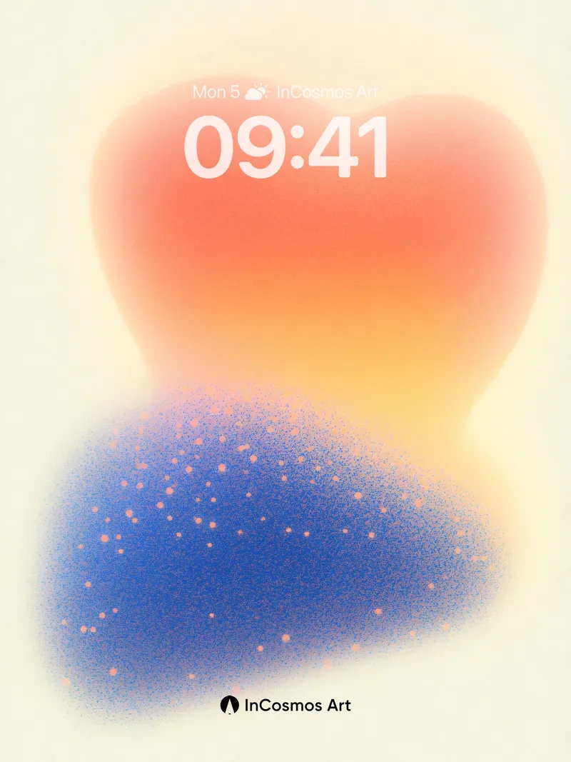 Floating Heart Wallpaper with Stardust Shadow