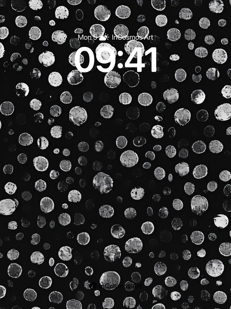 Cosmic Drizzle Wallpaper with Moonlit Spots