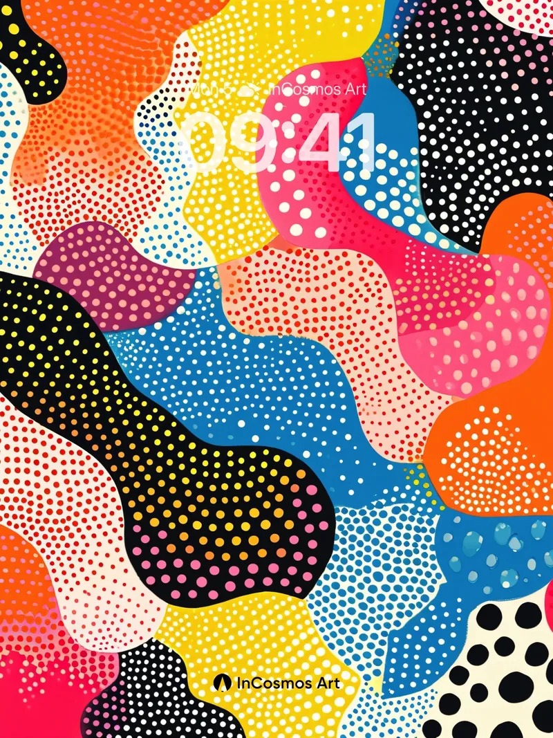 Electric Kusama Wallpaper with Polka Dot Pulse