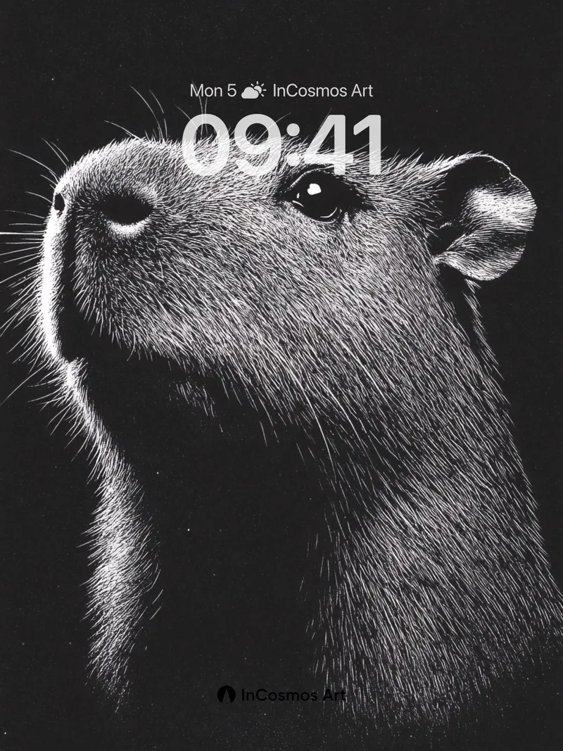 Whispering Fur Wallpaper with Silver Light