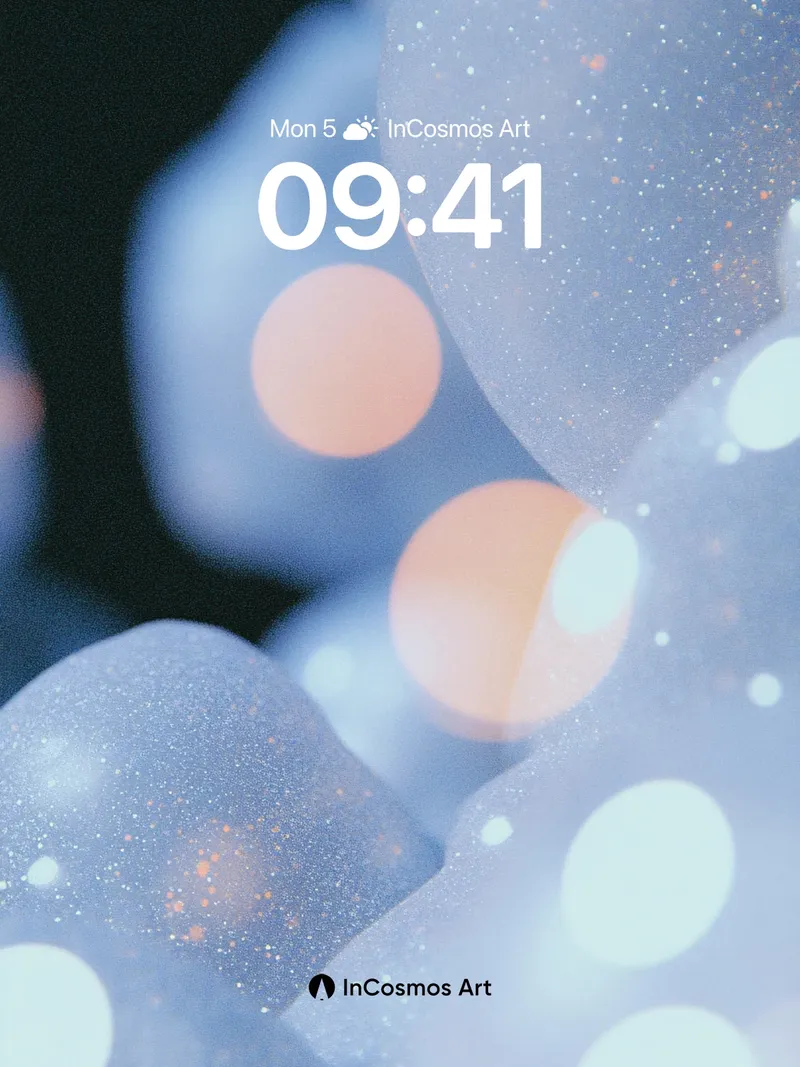 Luminous Frost Wallpaper with Celestial Dust