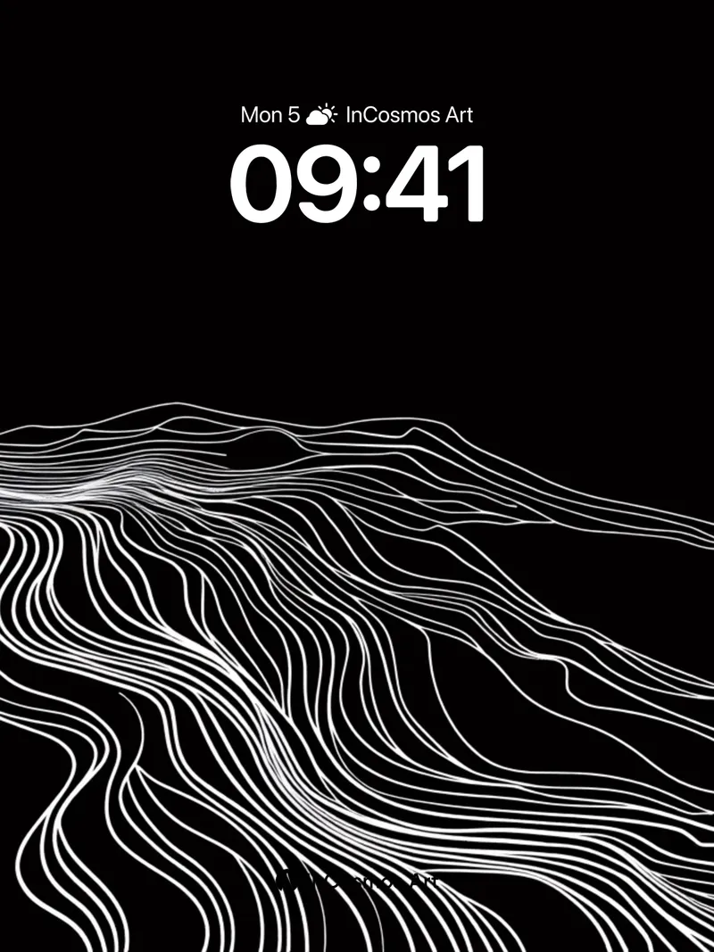 Silent Currents Wallpaper with Ethereal Lines
