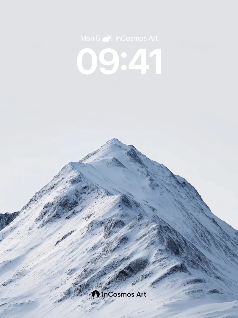 Silent Peak Wallpaper with Frozen Light