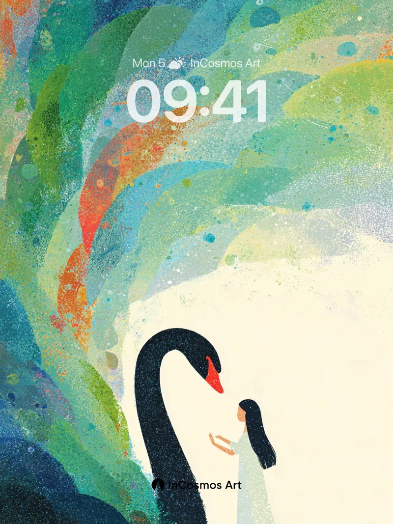 Whispering Depths Wallpaper with Serpent's Gaze