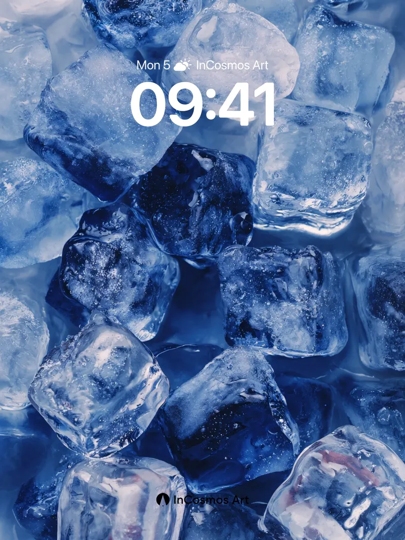 Frostbound Crystal Wallpaper with Liquid Shadows