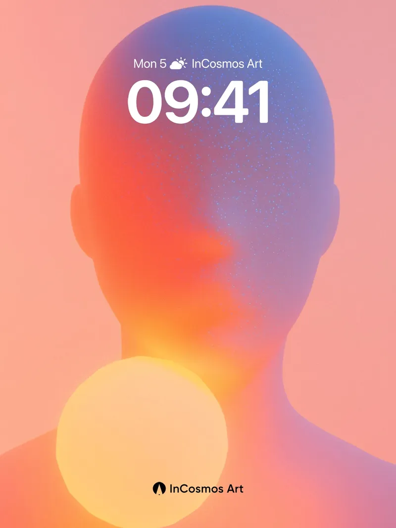 Luminous Silhouette Wallpaper with Celestial Glow