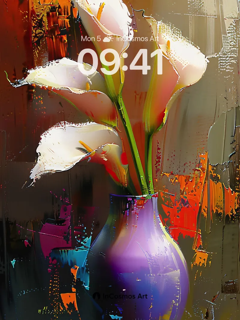 Luminous Stillness Wallpaper with Calla Echoes