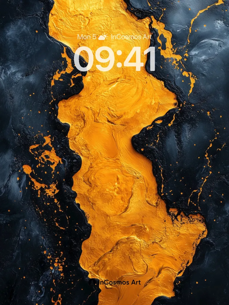 Lava Vein Wallpaper with Molten Pulse