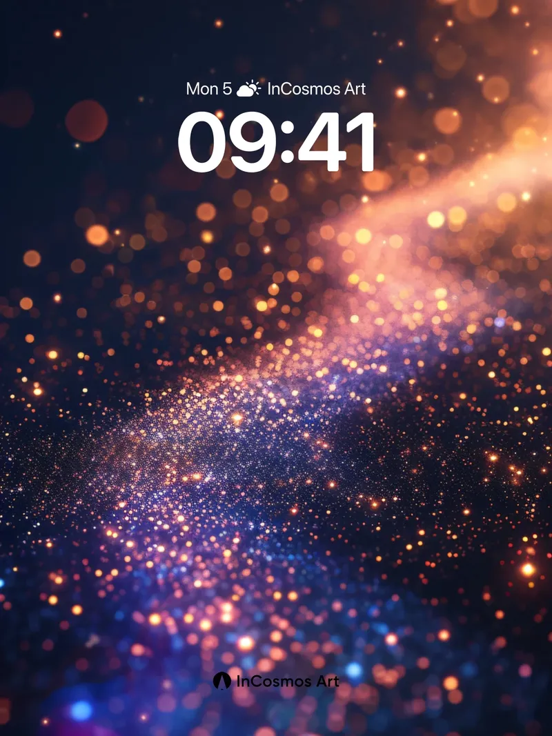 Cosmic Drift Wallpaper with Starlight Trails
