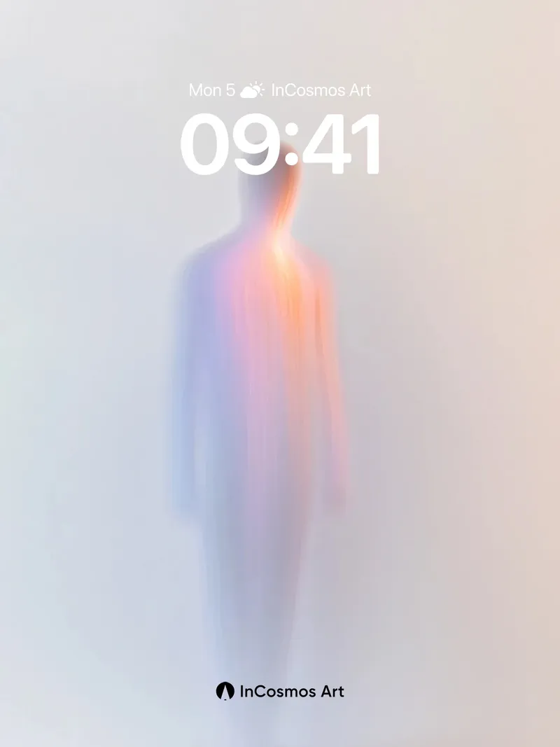 Ethereal Silhouette Wallpaper with Soft Light Veil