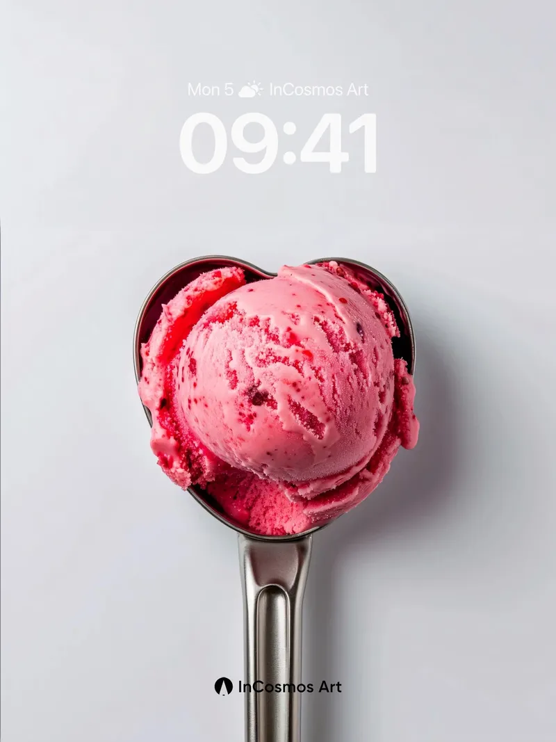 Velvet Heart Wallpaper with Raspberry Swirl