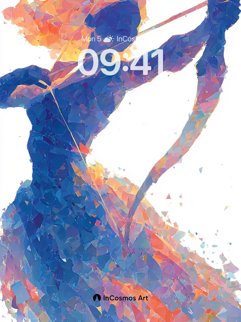 Crimson Pulse Wallpaper with Shattered Light