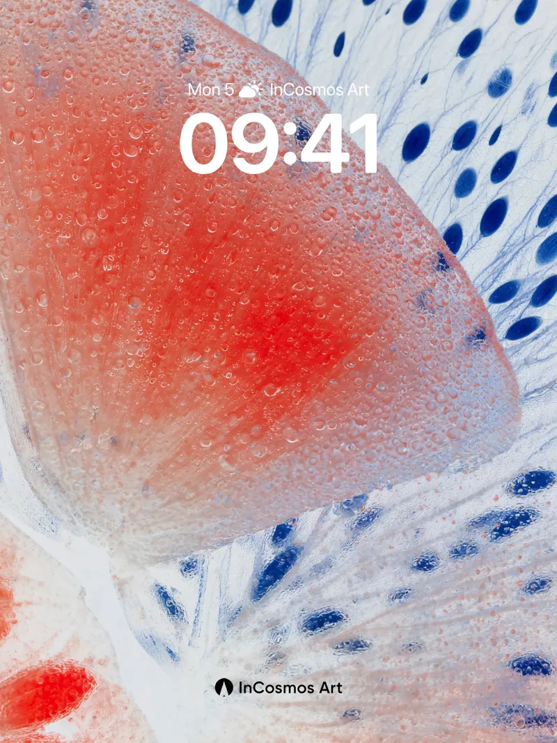 Luminous Bloom Wallpaper with Dotted Veins