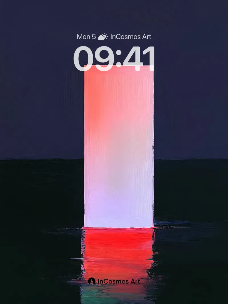 Serene Monolith Wallpaper with Reflective Water