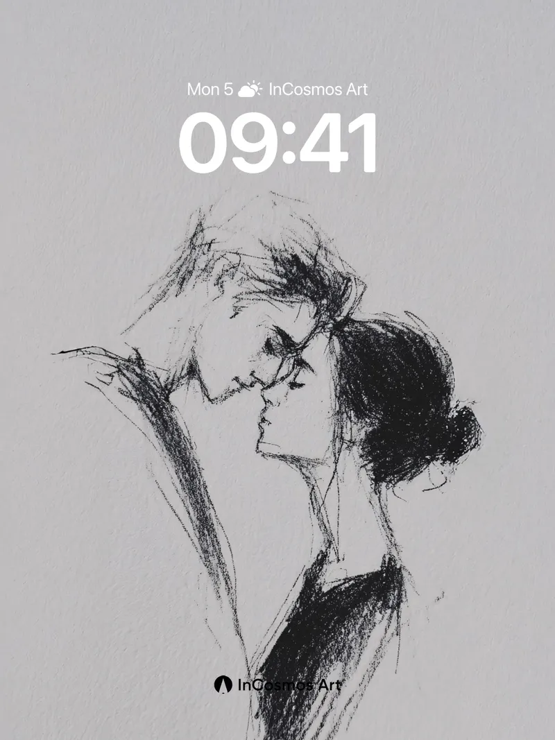 Whispering Shadows Wallpaper with Charcoal Embrace