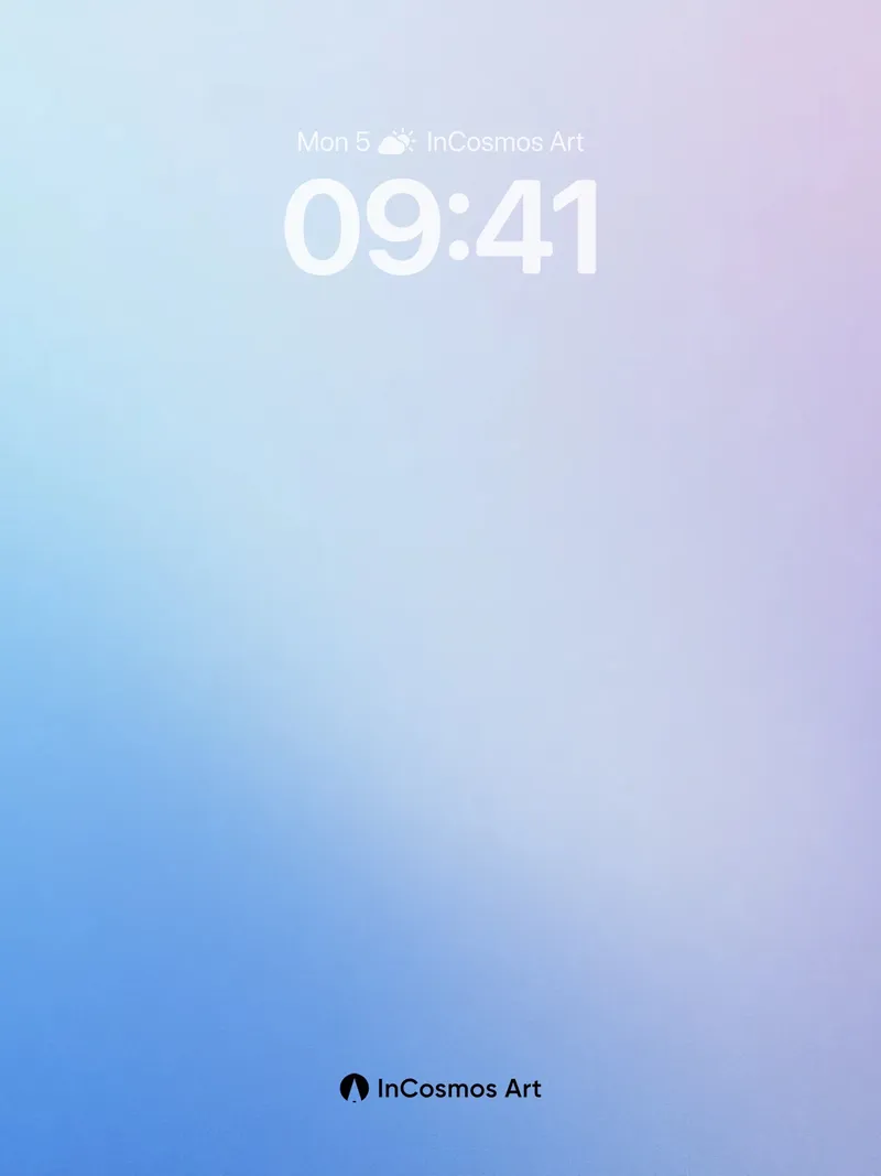 Serene Gradient Wallpaper with Ethereal Hues