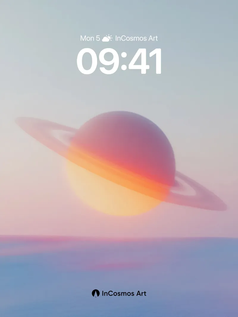Serenity Saturn Wallpaper with Ethereal Rings