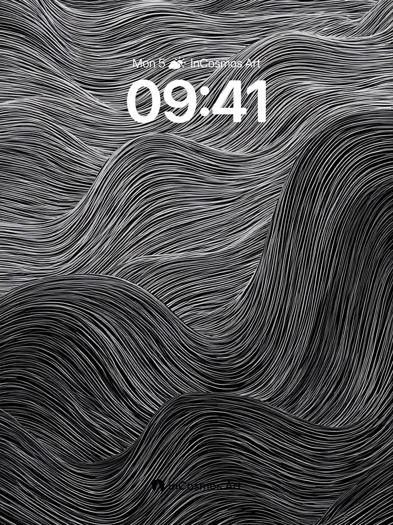 Silken Wave Wallpaper with Shadowed Depth