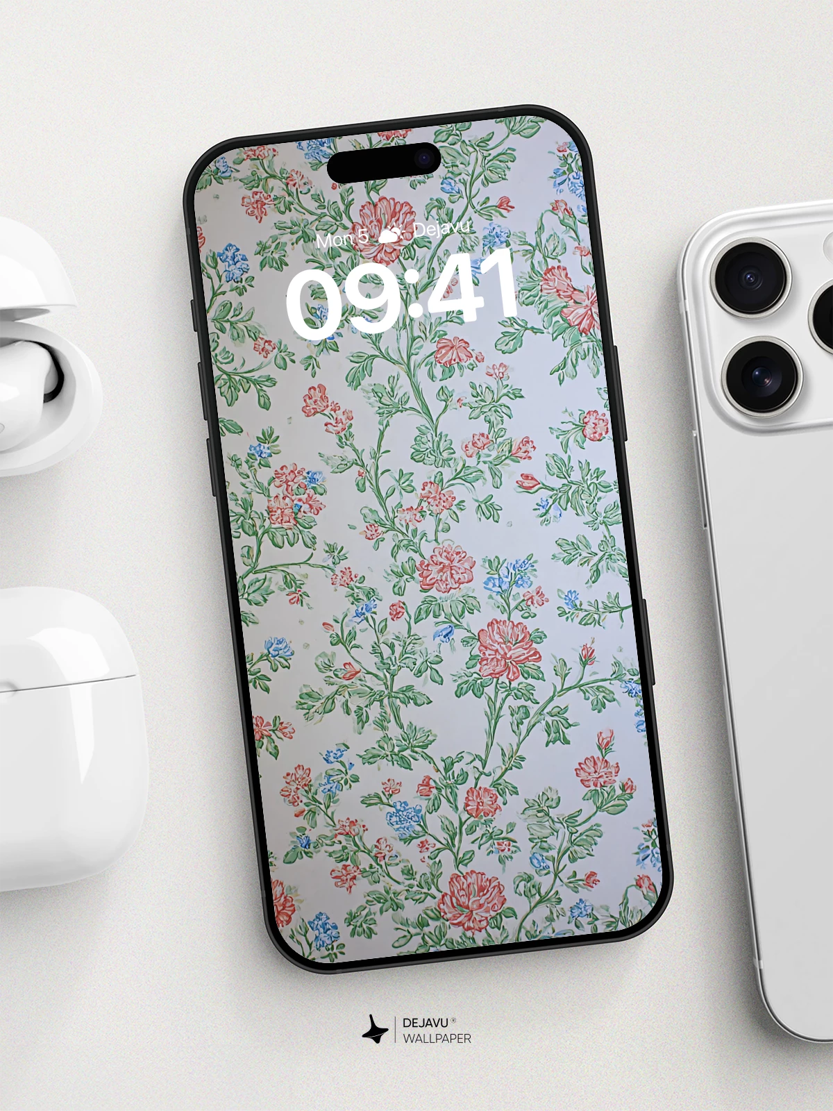 Vintage Floral Pattern Wallpaper 8K for iPhone and Android