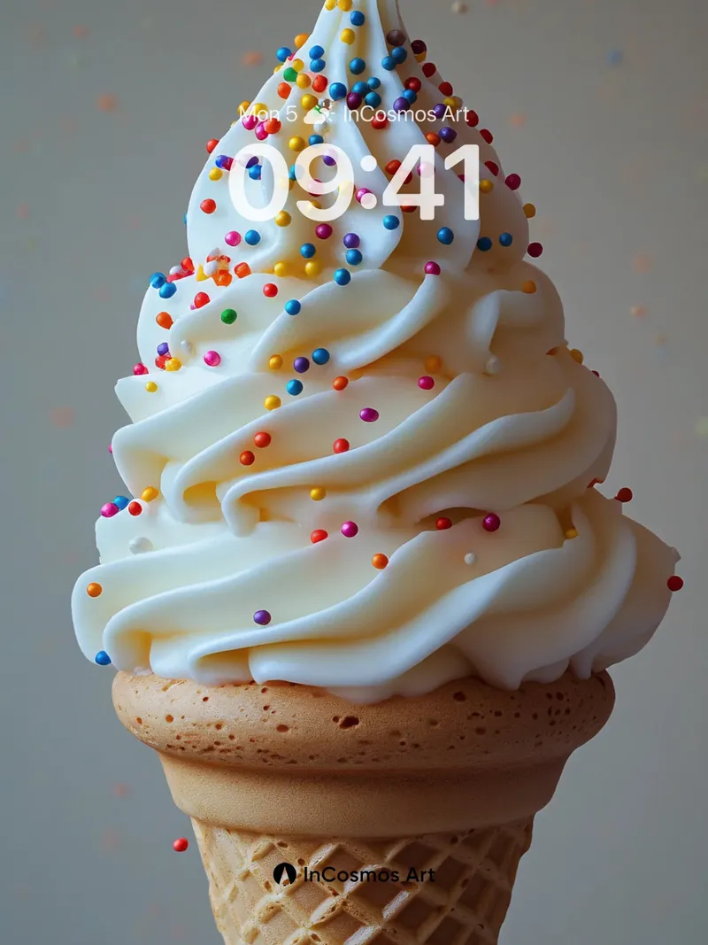 Playful Whirl Wallpaper with Sprinkle Light