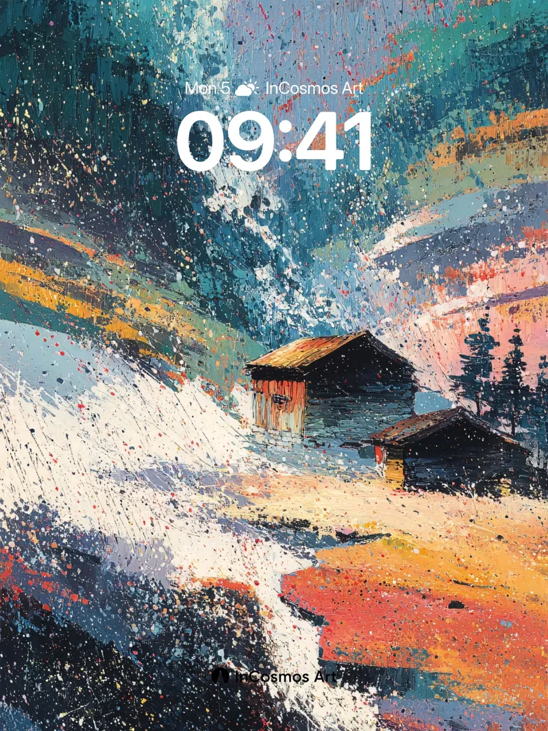 Snowfall Echo Wallpaper with Chalet Whispers