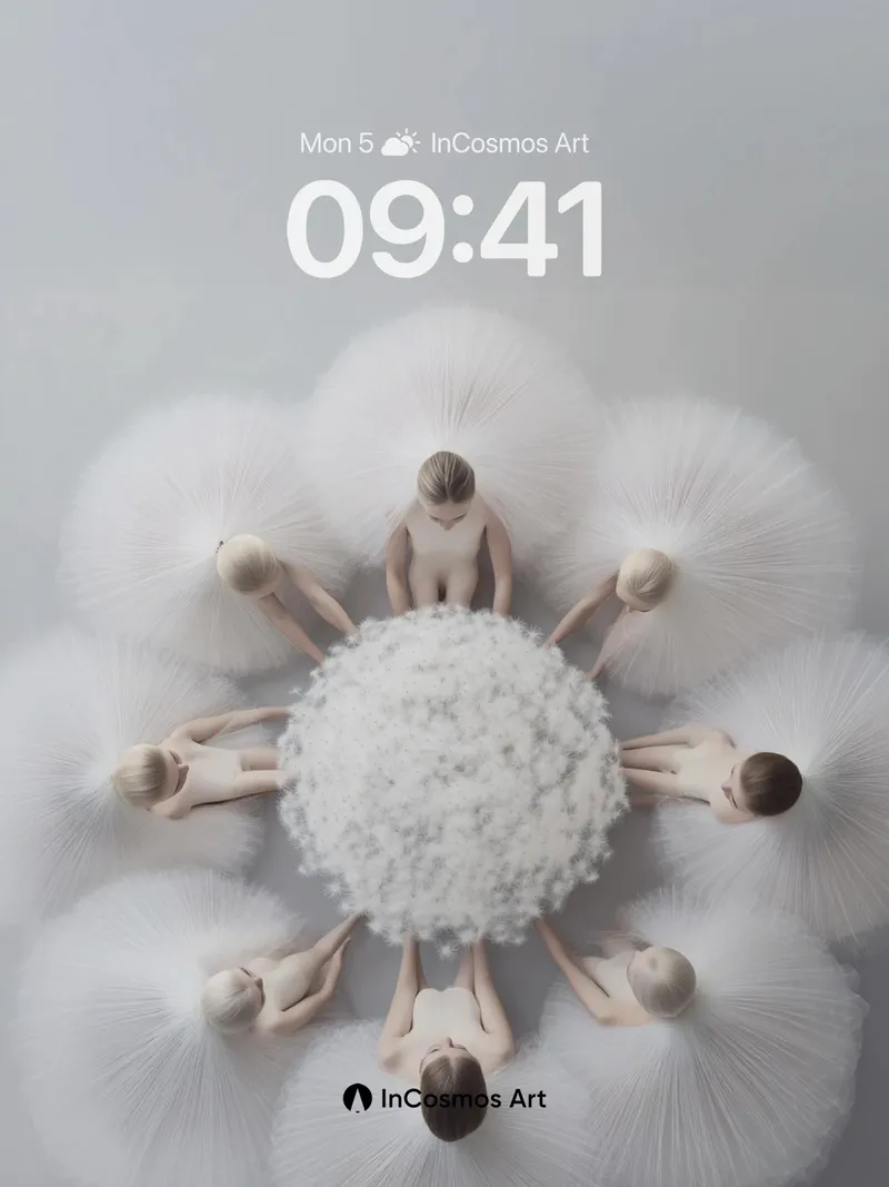 Serene Bloom Wallpaper with Dandelion Whispers