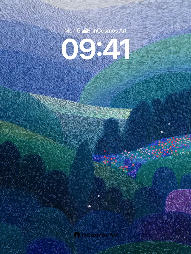 Misty Valley Wallpaper with Whispering Hills