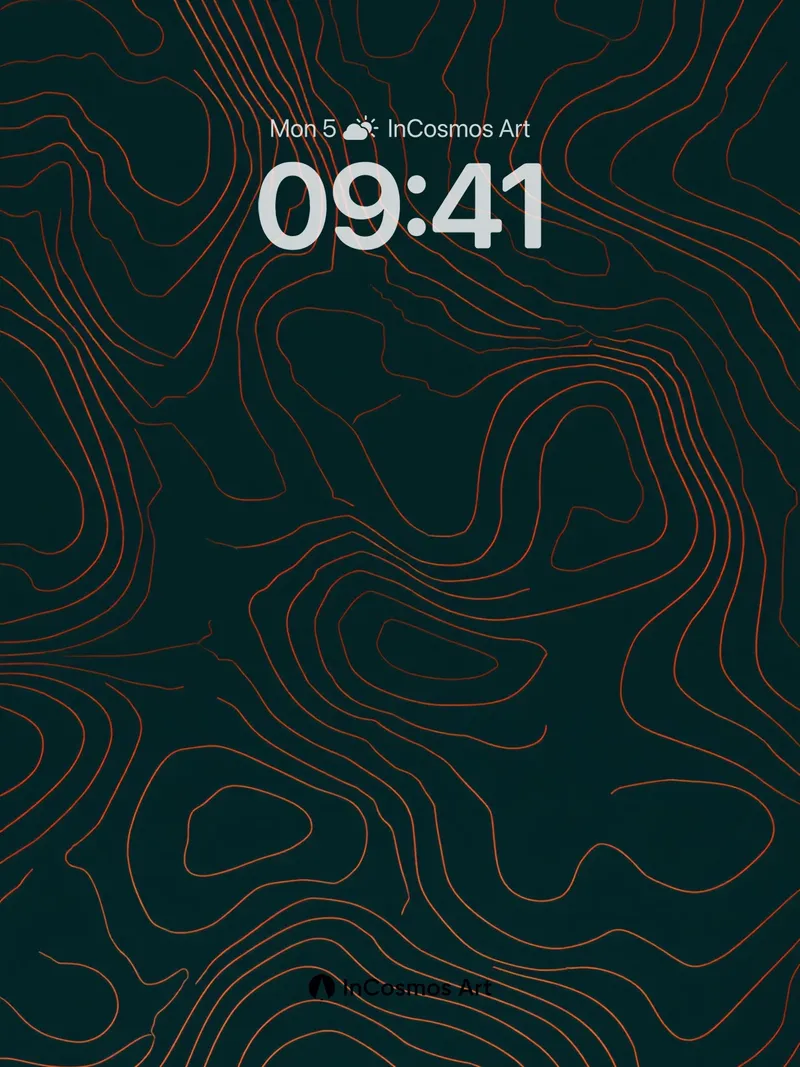 Topographic Whisper Wallpaper with Copper Veins